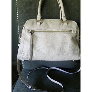 KATE SPADE Handbag Tan/Ivory Pebbled Leather Convertible crossbody option